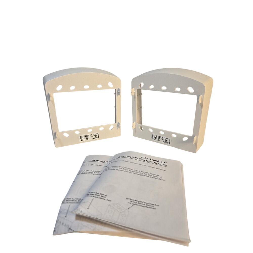 Lot Of 2 Simplex 4905-9940 Skirt Deep White 0742296 Fire Alarm